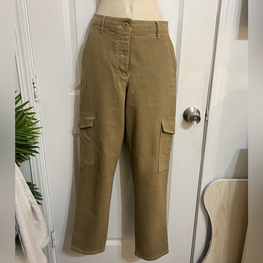 Aritzia Wilfred Free Tan Straight Leg Cargo Jeans